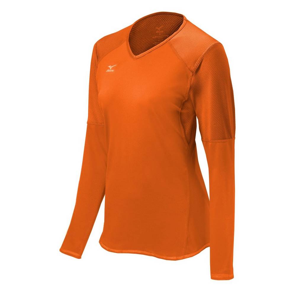 Damske Dresy Mizuno Techno VI Long Sleeve Volejbalove Oranžové Vypredaj DRCS40985
